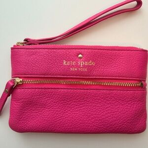 Kate Spade Pink Leather Wristlet